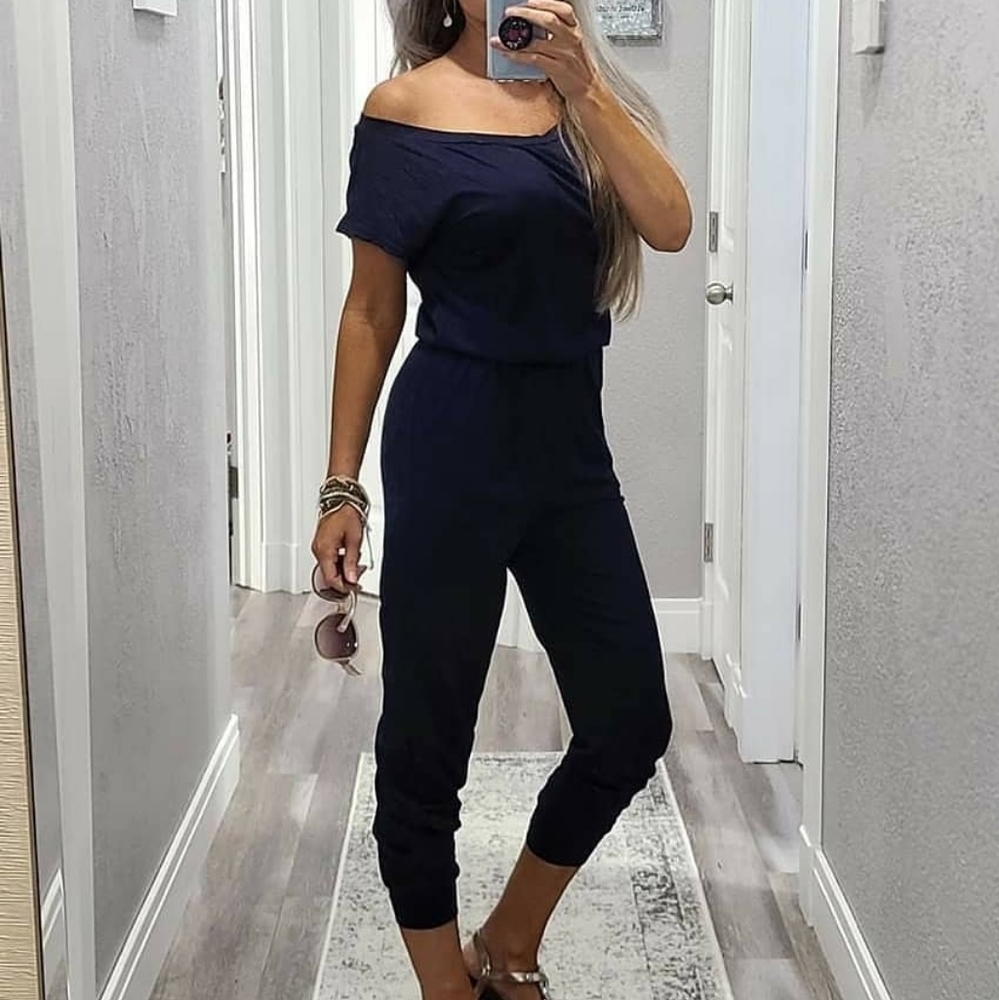 Navy Blue Romper size small